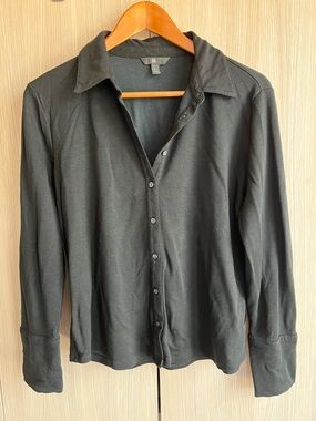 Banana Republic Black Collared Button Shirt